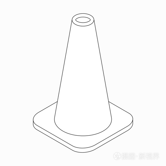 培训锥图标,等距 3d 风格插画-正版商用图片1nbhdi-摄图新视界