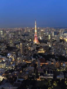 东京夜晚城市景观