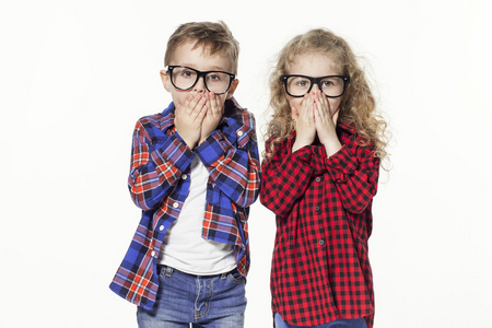 有趣的牛仔有趣可爱的孩子.