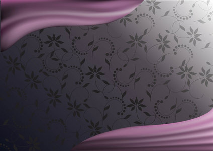黑色内饰紫色窗帘背景图片