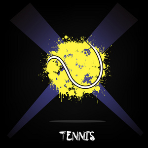 抽象网球的墨汁图片