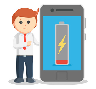 业务人显示电池电量低照片