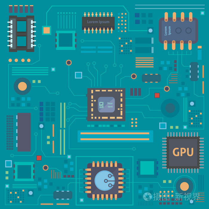 电路板矢量背景