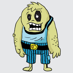 怪物涂鸦卡通插图照片