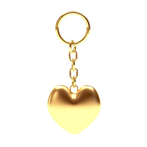 金钥匙链形式的一颗心