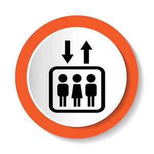 电梯的图标.矢量图照片