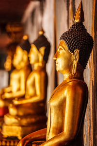 金坐在泰国佛像