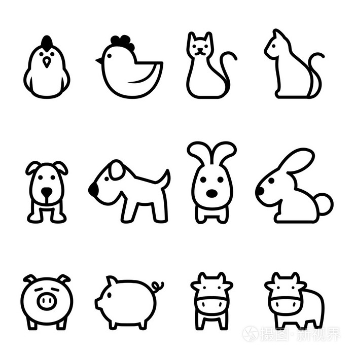 各种动物符号图案图片