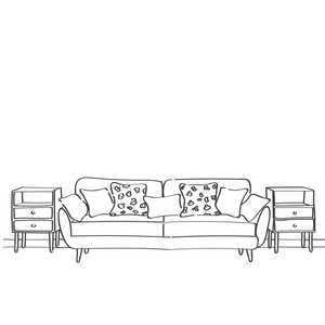 沙发画图片