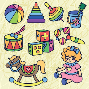 儿童玩具卡通图标照片