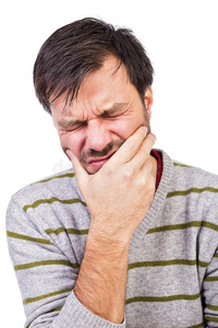 面对 牙龈炎 做鬼脸 医生 疼痛 帮助 成人 牙科 痛苦