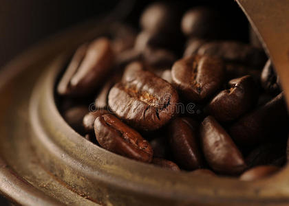磨床里的咖啡豆