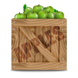 装满苹果的木箱