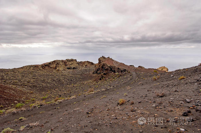 洛杉矶岛上的fuencalienteloscanarios火山景观