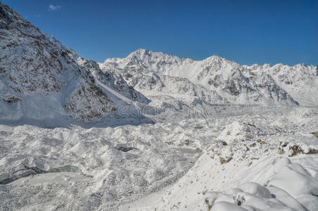 自然 徒步旅行 喜马拉雅山脉 尼泊尔 风景 登山 全景图