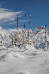 佛教 徒步旅行 祈祷 冒险 高峰 佛教徒 风景 序列号 全景图