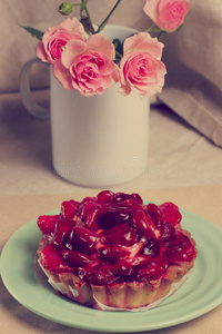 糕点 面包店 果冻 庆祝 饼干 覆盆子 蛋糕 花的 水果