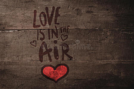 爱的复合形象在空气中
