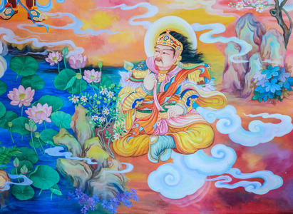 红色猫玩那只狗说话中国壁画艺术中国壁画艺术中国神仙画entlebucher