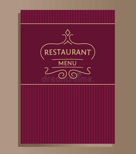 餐厅菜单设计。矢量