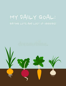 每日目标吃很多蔬菜
