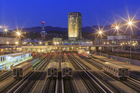 旅游业 城市景观 旅行 铁路 加利福尼亚 天使 洛杉矶 市中心