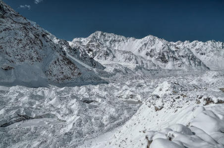 全景 登山 寒冷的 风景 自然 尼泊尔 徒步旅行 喜马拉雅山脉