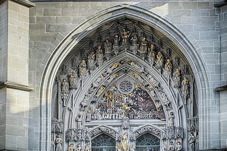 克里斯坦 伯尔尼 颜色 雕刻 数字 大教堂 拱门 入口 蒙斯特