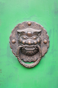 北京 黄铜 金属 中国人 门环 手柄 建筑学 特写镜头 保护