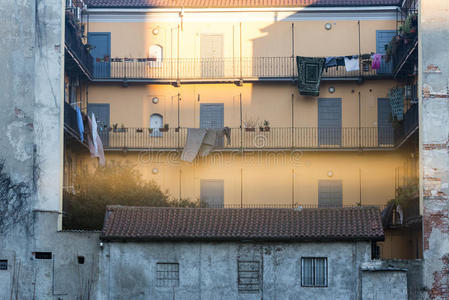 摄影 颜色 意大利 建筑 阳台 伦巴第 窗口 房子 外部