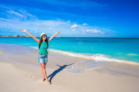 乐趣 肖像 腐肉 海岸线 自然 假日 海滩 美丽的 女孩