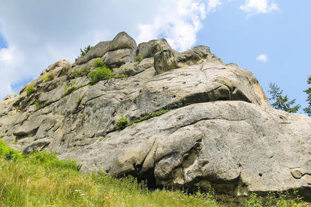 古董 古老的 要塞 美女 森林 欧洲 岩石 自然 季节 风景