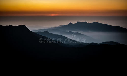 安拉 全景图 丘陵 颜色 距离 神秘的 黄昏 自由 范围