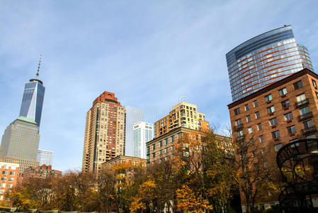 目的地 高的 城市景观 城市 吸引力 大都市 纽约市 场景