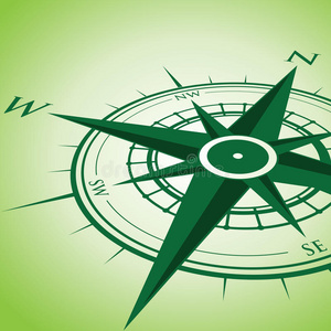 绿色指南针背景