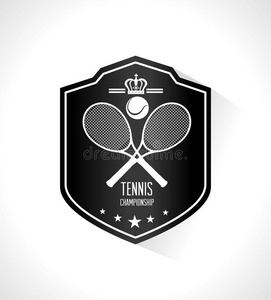娱乐 运动 徽章 网球 冠军地位 运动型 球拍 竞争 团队