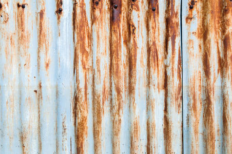 生锈的波纹金属屋顶纹理波纹铁皮产生纹理旧生锈的铁皮棚子生锈的铁皮