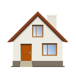 房子.矢量的详细说明.白色背景上孤立照片