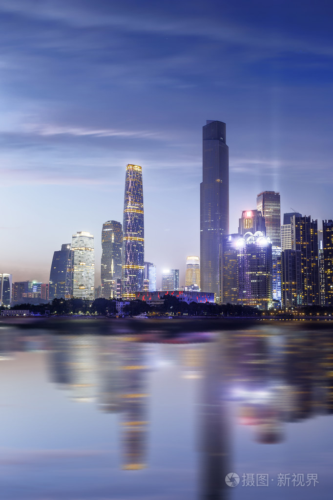广州珠江新城cbd夜景