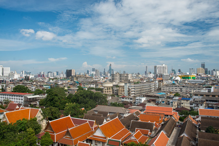 全景鸟瞰大城市小镇