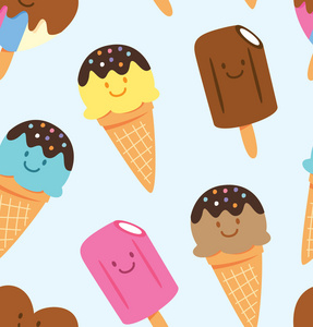 卡通冰淇淋模式