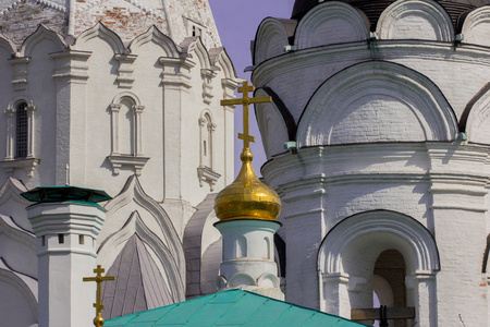 俄罗斯城镇的教堂和元素