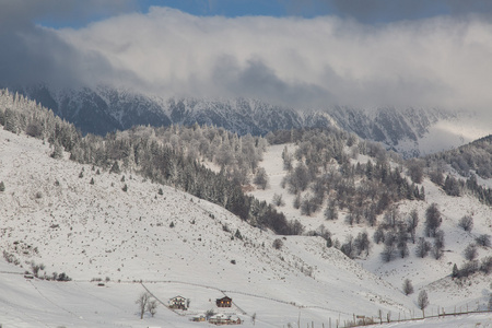 冬季风景与山