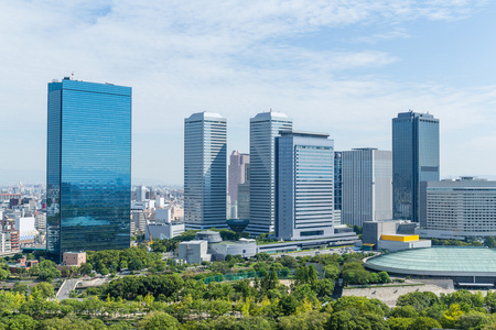 日本大阪天际线景观