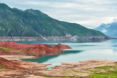 塔吉克斯坦。Nureksky 水库