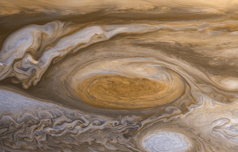 木星表面。这幅图像由美国国家航空航天局提供的元素