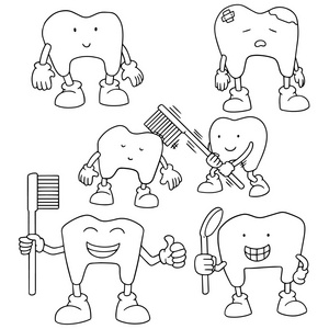 向量集的牙齿