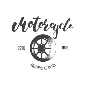 矢量摩托车俱乐部标志为您设计。 徽章或徽章