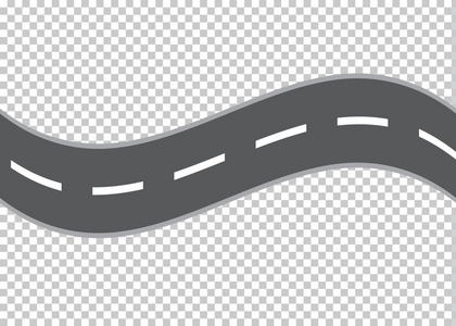 有白色斑纹的弯的道照片