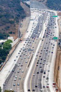 洛杉矶拥挤的公路